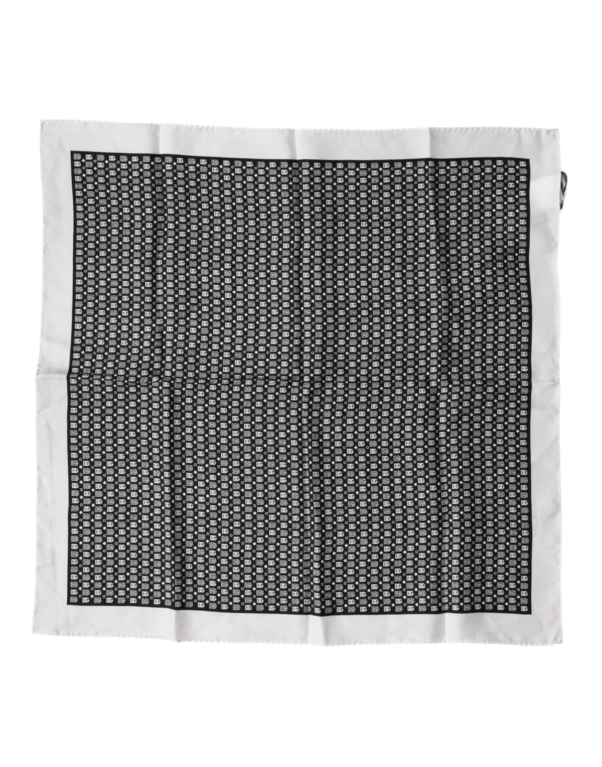 Foulard carré Dolce &amp; Gabbana blanc et noir à motifs