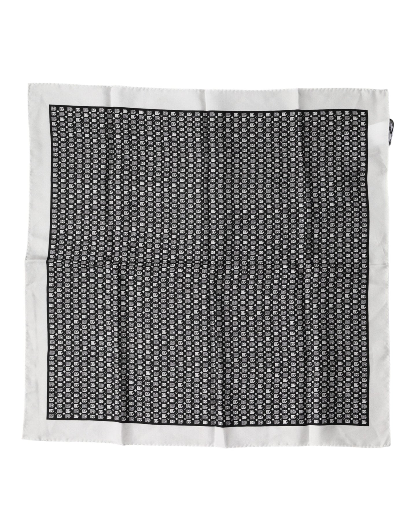 Foulard carré Dolce &amp; Gabbana blanc et noir à motifs