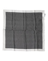Foulard carré Dolce &amp; Gabbana blanc et noir à motifs
