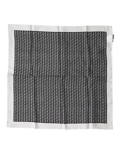 Foulard carré Dolce &amp; Gabbana blanc et noir à motifs