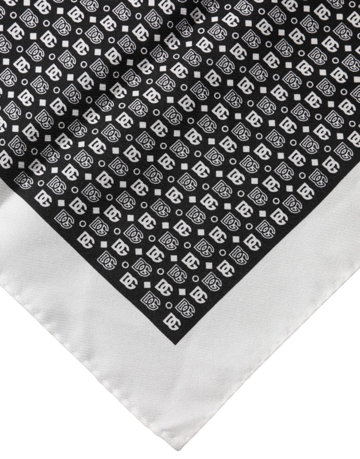 Foulard carré Dolce &amp; Gabbana blanc et noir à motifs