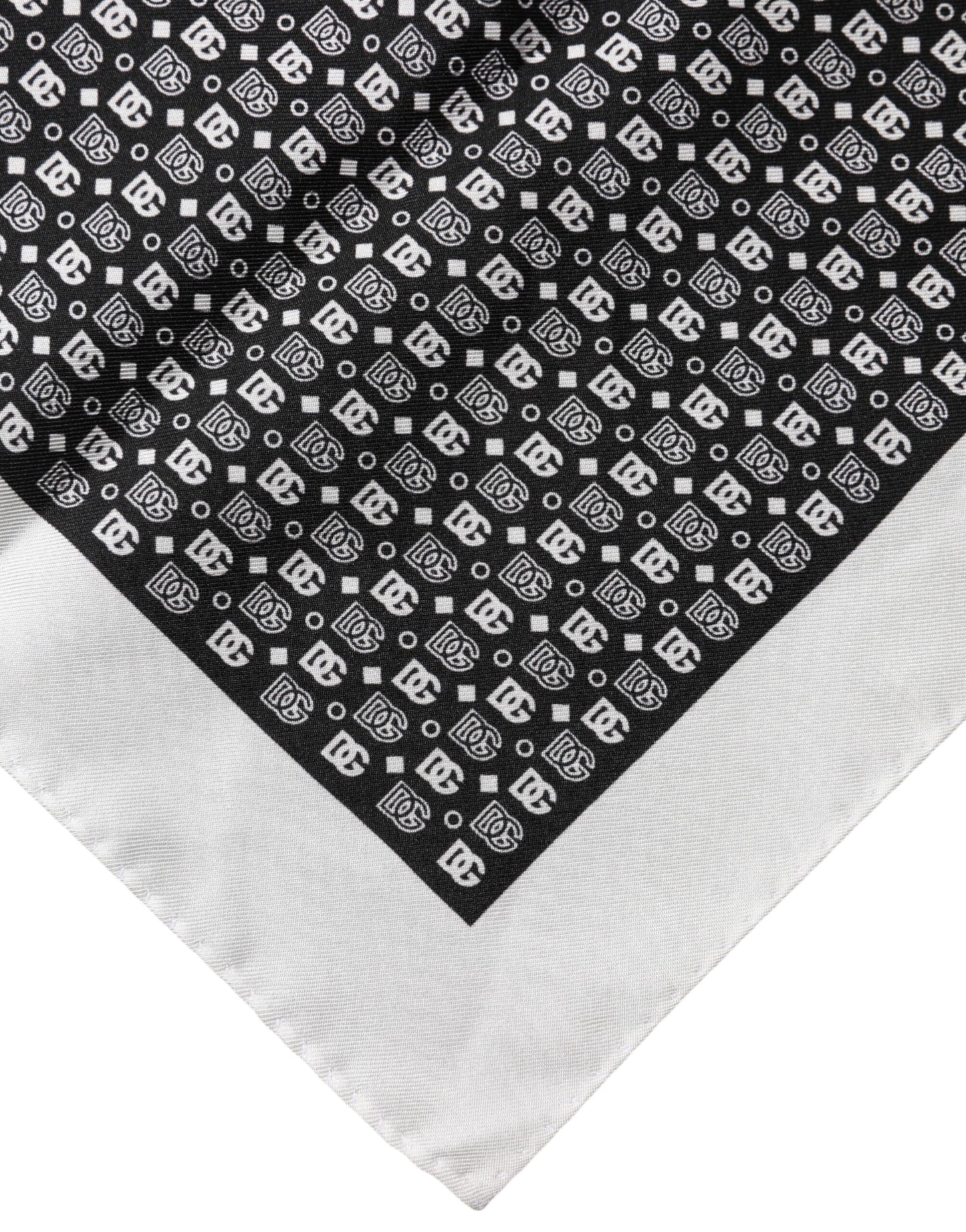 Foulard carré Dolce &amp; Gabbana blanc et noir à motifs