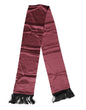 Foulard Dolce &amp; Gabbana en satin de soie bordeaux à franges 
