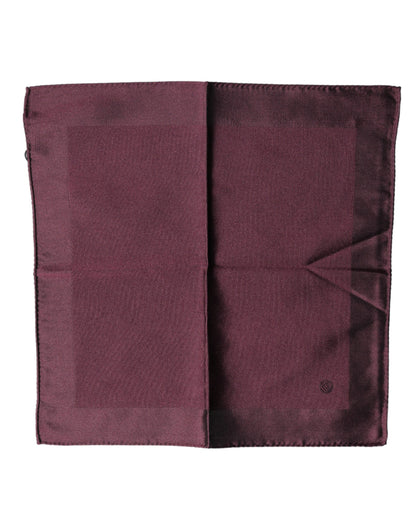 Foulard carré en soie Dolce &amp; Gabbana bordeaux à logo