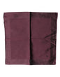 Foulard carré en soie Dolce &amp; Gabbana bordeaux à logo