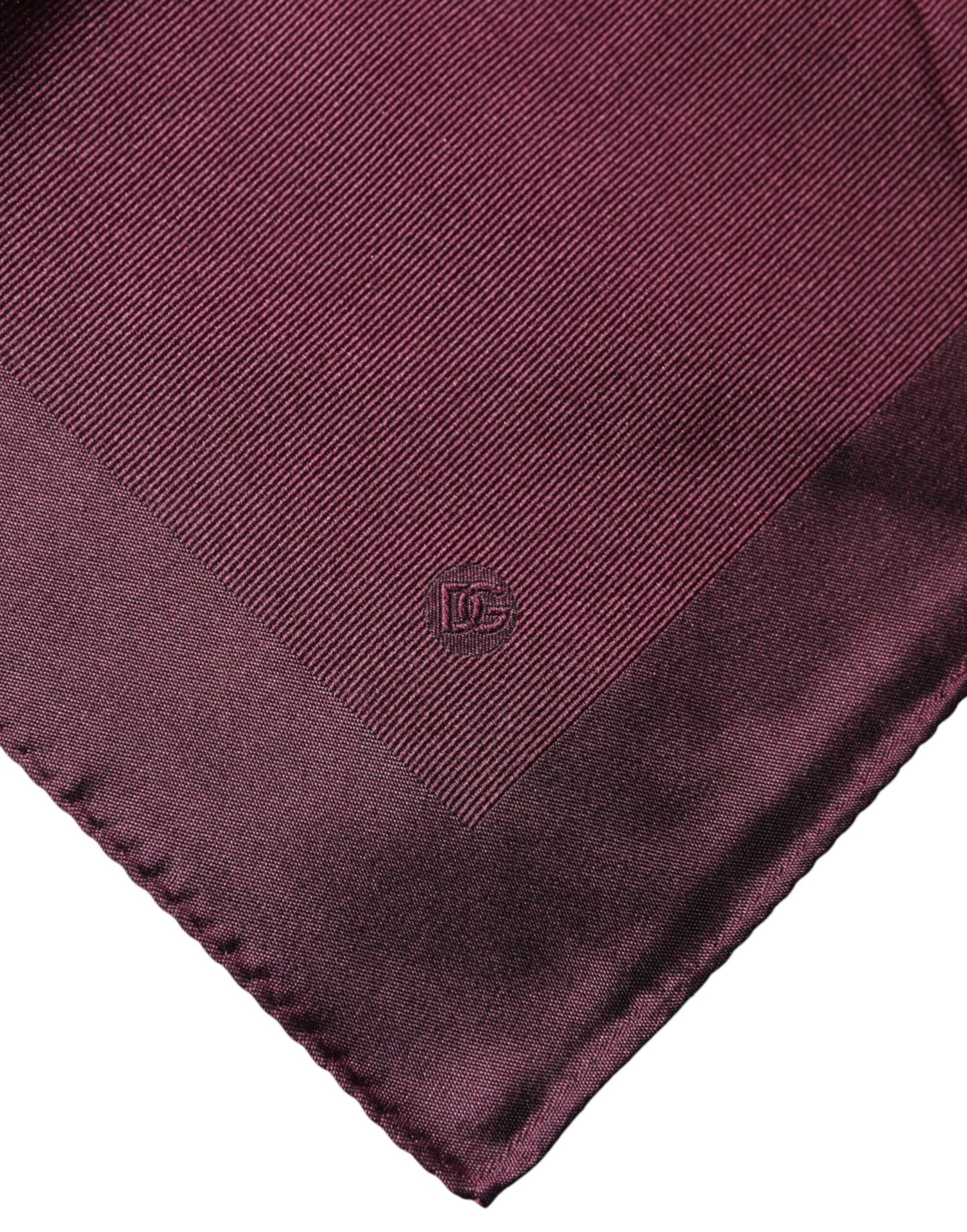Foulard carré en soie Dolce &amp; Gabbana bordeaux à logo