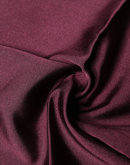 Foulard carré en soie Dolce &amp; Gabbana bordeaux à logo