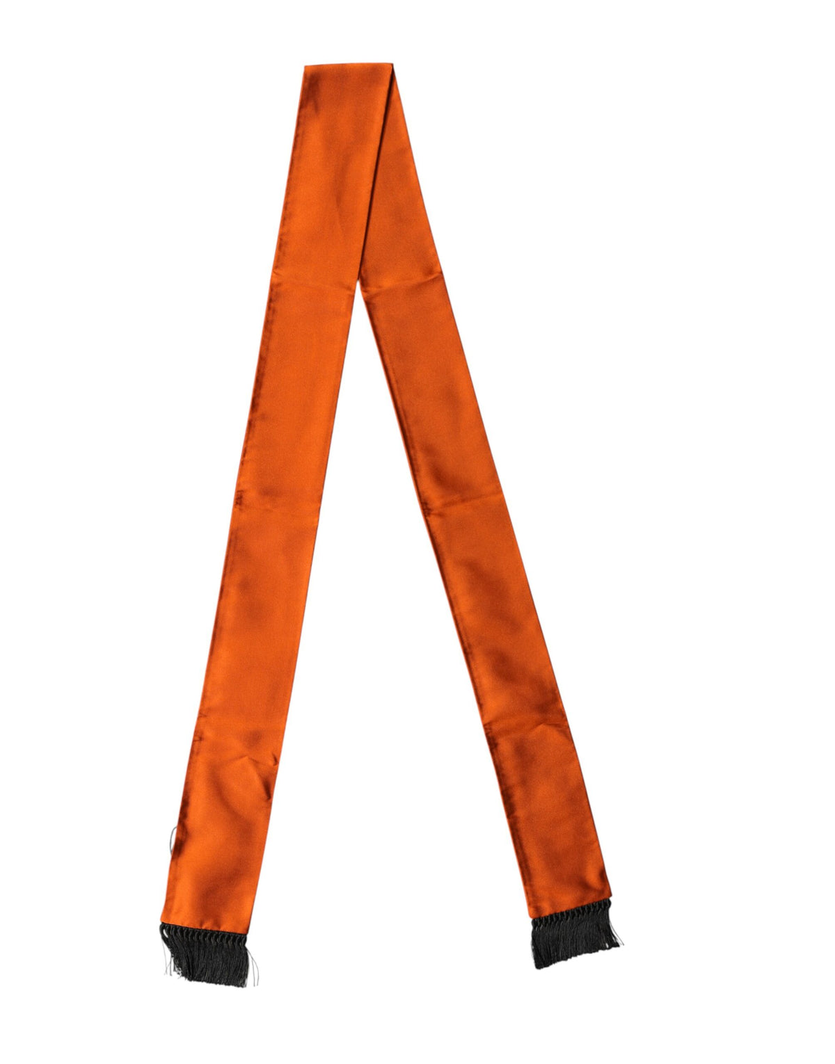 Foulard Dolce &amp; Gabbana en soie orange à franges