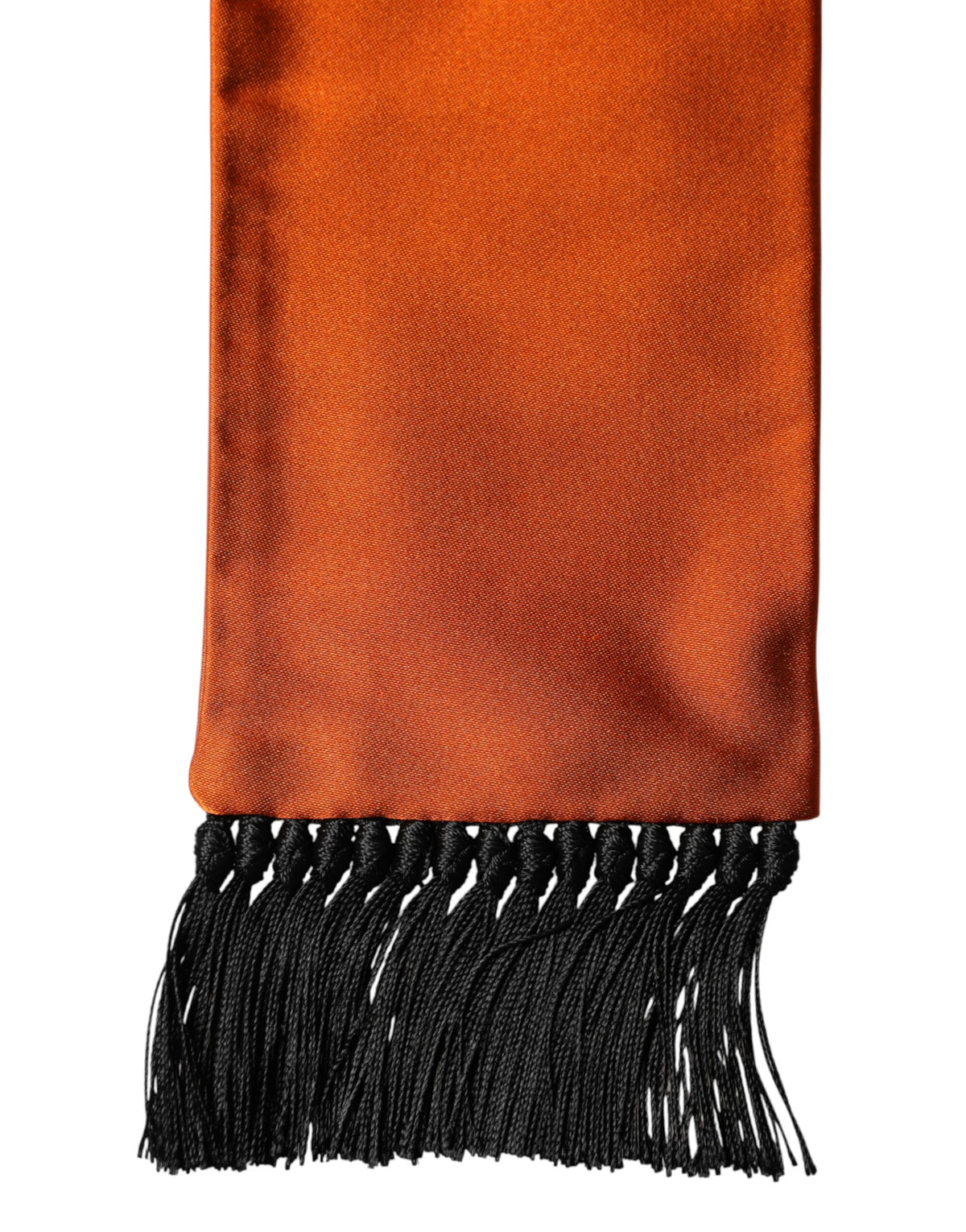 Foulard Dolce &amp; Gabbana en soie orange à franges