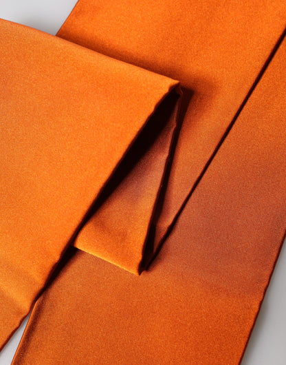 Foulard Dolce &amp; Gabbana en soie orange à franges