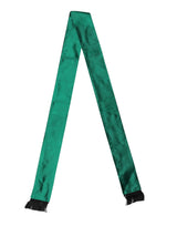 Foulard Dolce &amp; Gabbana en soie verte à franges