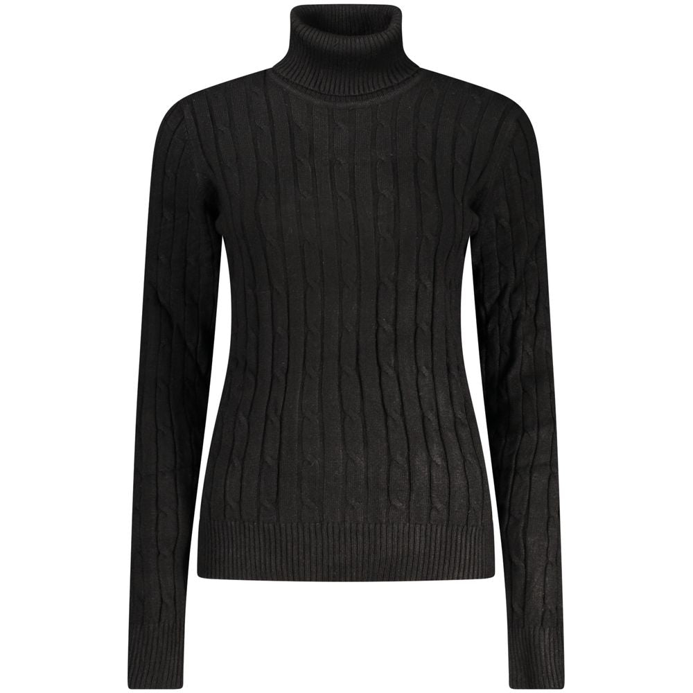 Norway 1963 Black Viscose Women Sweater - Élégance Moderne