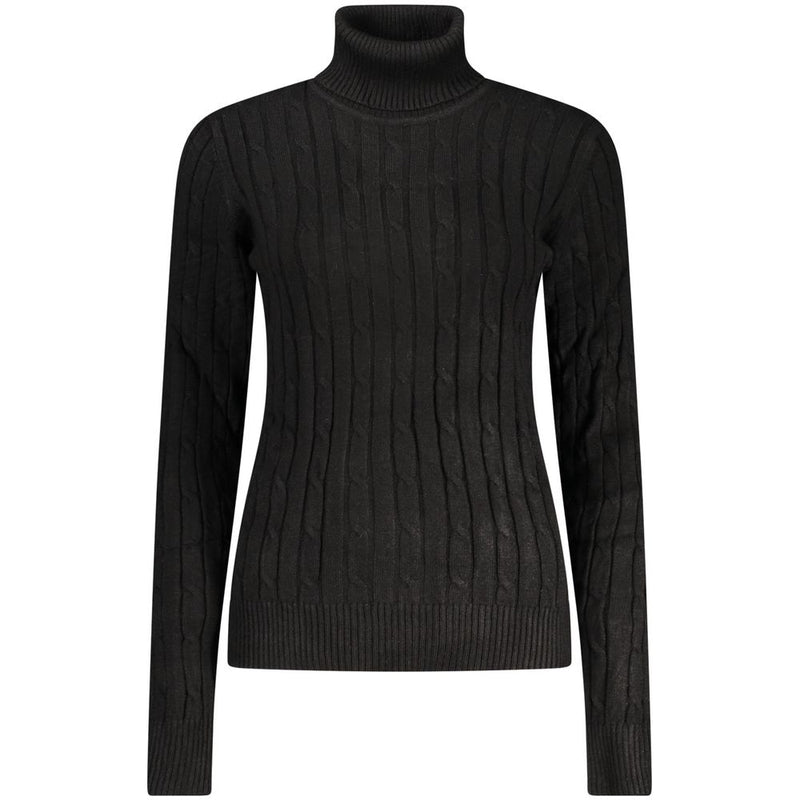Norway 1963 Black Viscose Women Sweater - Élégance Moderne