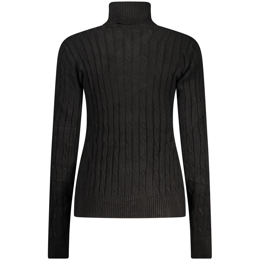Norway 1963 Black Viscose Women Sweater - Élégance Moderne