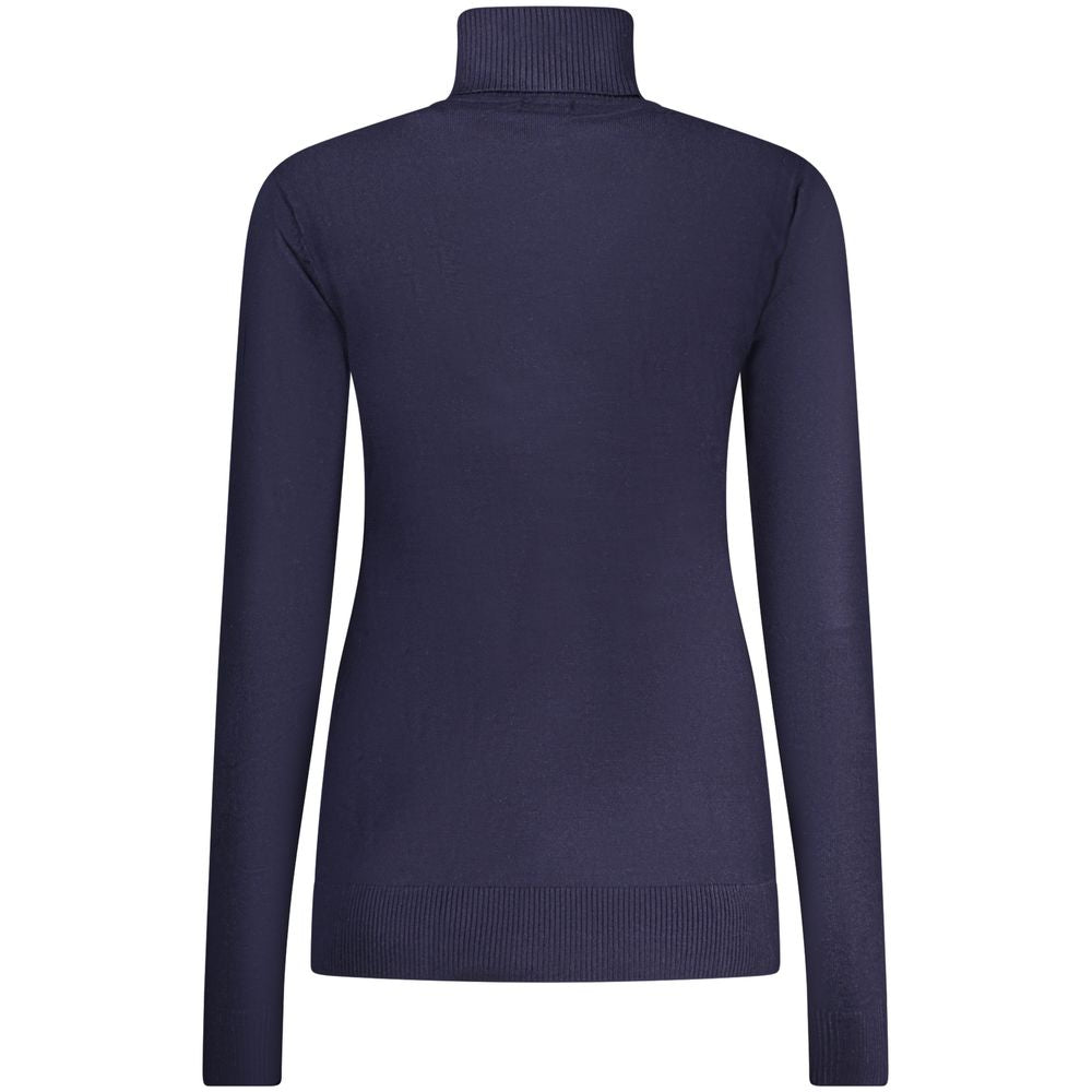 Norway 1963 Blu Viscosa Donna Maglia Turtleneck Sweater - Elegant Style