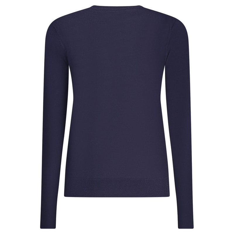 Norway 1963 Blu Viscosa Pull à Manches Longues pour Femme