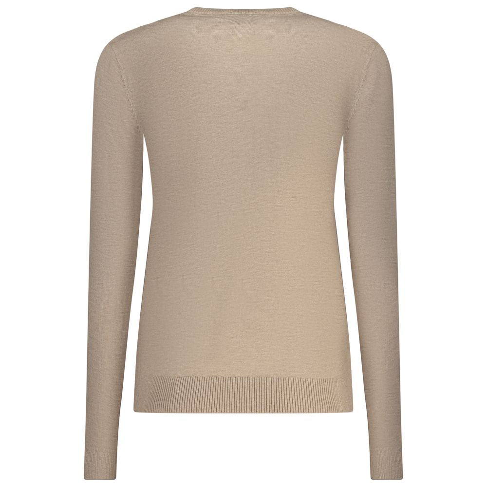 T-shirt Femme Longs Manches Beige Viscose Norway 1963