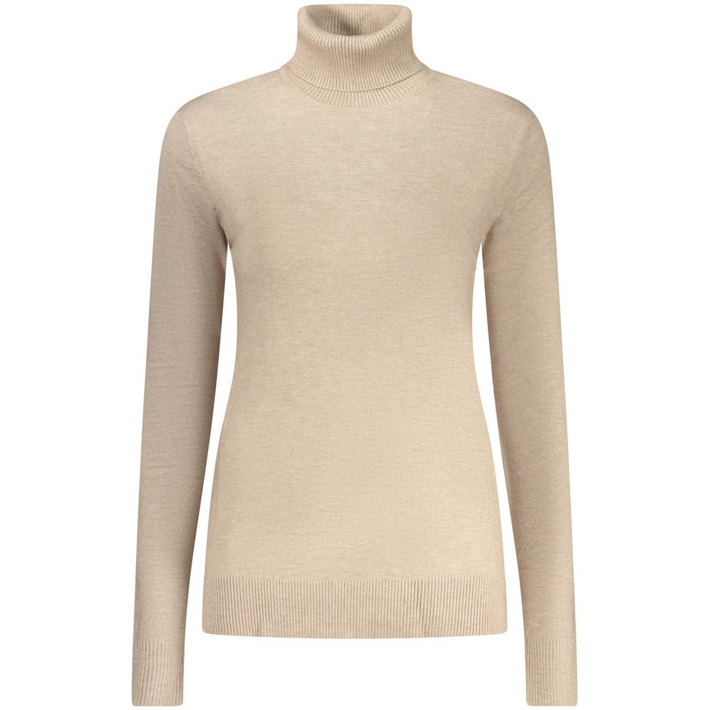 Norway 1963 Beige Viscose Women Sweater - Chic Turtleneck Design