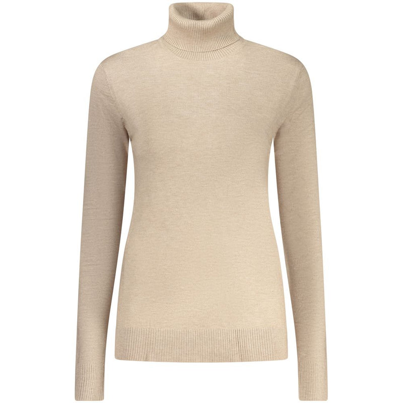 Norway 1963 Beige Viscose Women Sweater - Chic Turtleneck Design