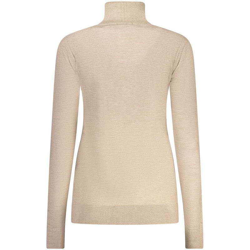 Norway 1963 Beige Viscose Women Sweater - Chic Turtleneck Design