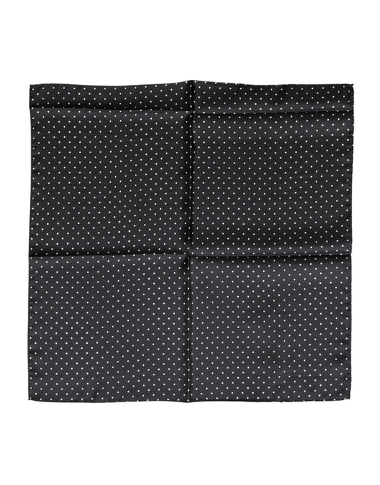 Dolce & Gabbana Foulard en Soie à Pois Noirs