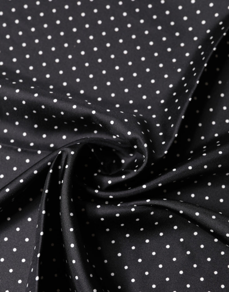 Dolce & Gabbana Foulard en Soie à Pois Noirs