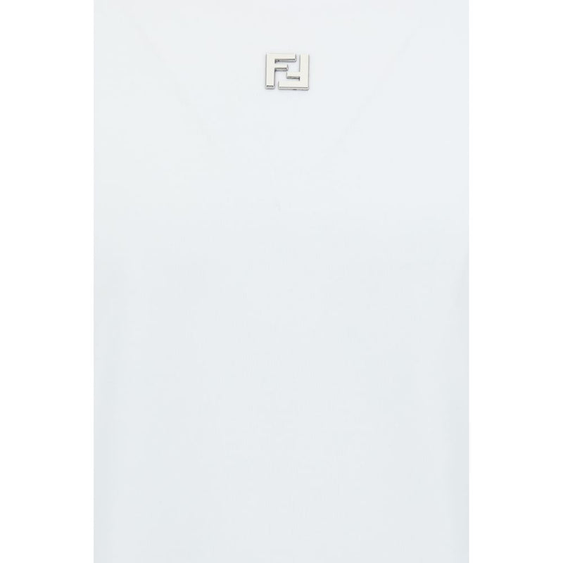 Fendi White Cotton T-Shirt