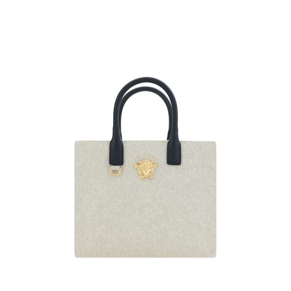 Sac bandoulière Versace en coton beige