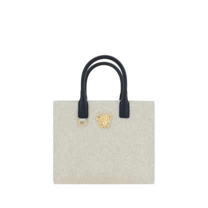 Sac bandoulière Versace en coton beige
