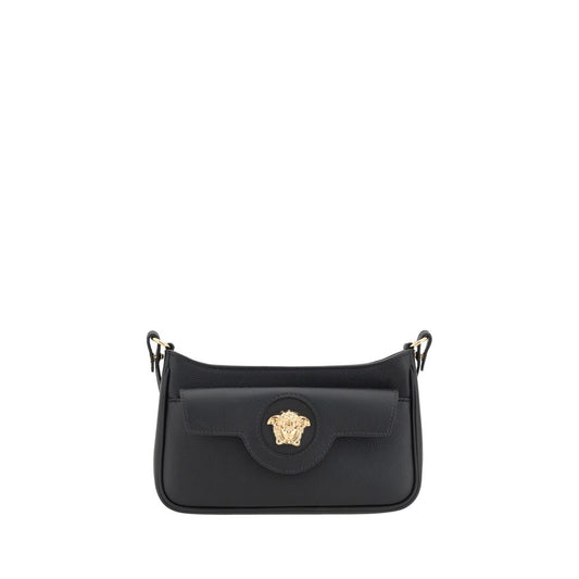 Sac bandoulière Versace Bos Taurus en cuir de veau noir