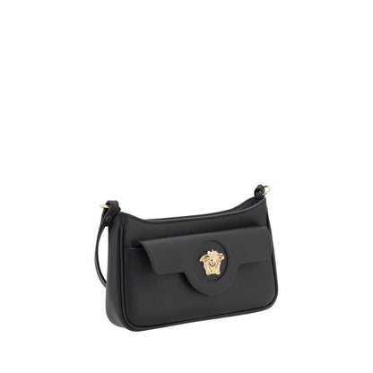 Sac bandoulière Versace Bos Taurus en cuir de veau noir