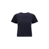 Extreme Cashmere Blue Cotton Top - Modern Cropped T-Shirt