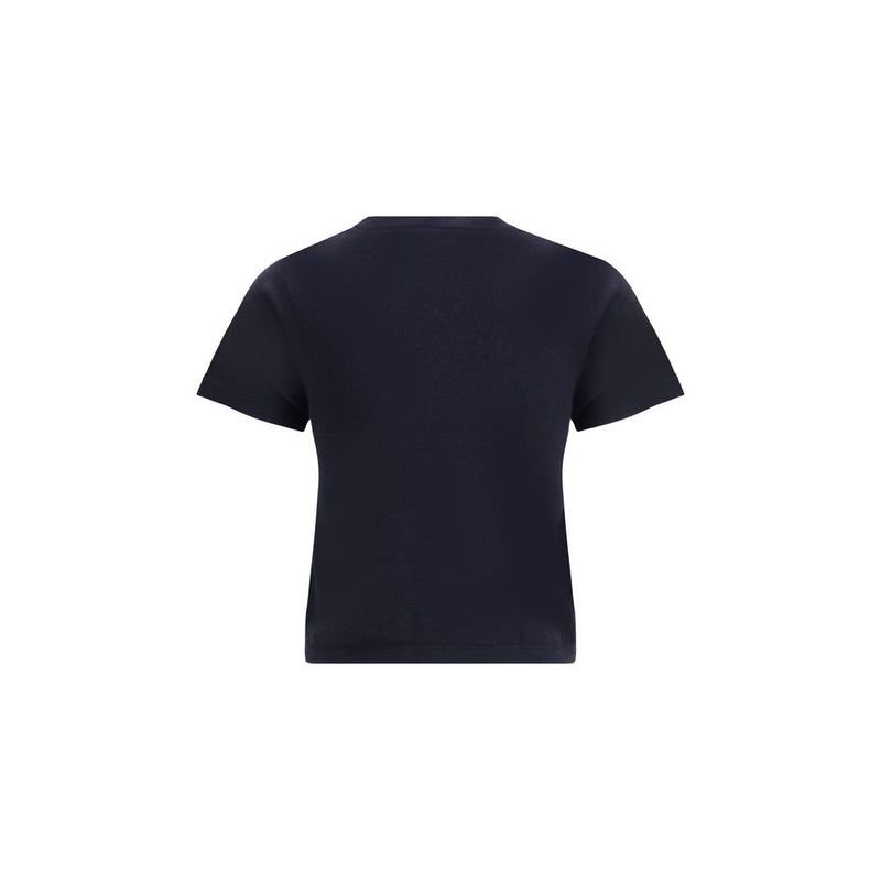 Extreme Cashmere Blue Cotton Top - Modern Cropped T-Shirt