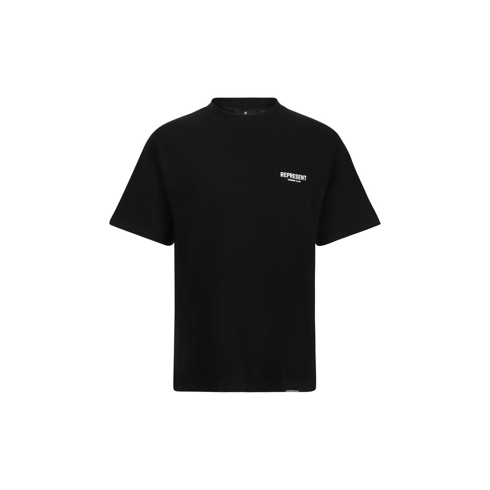 T-Shirt en Coton Noir Represent - Élégance Minimaliste