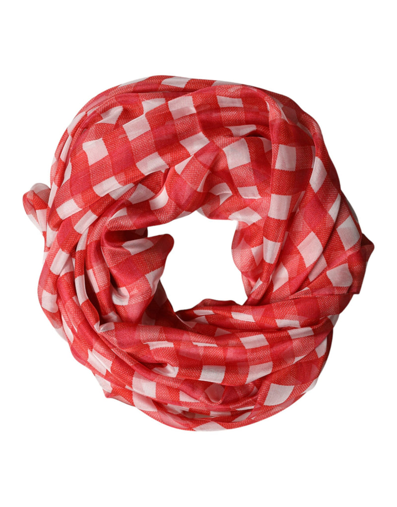 Dolce &amp; Gabbana Étole à carreaux rouges, châle, écharpe