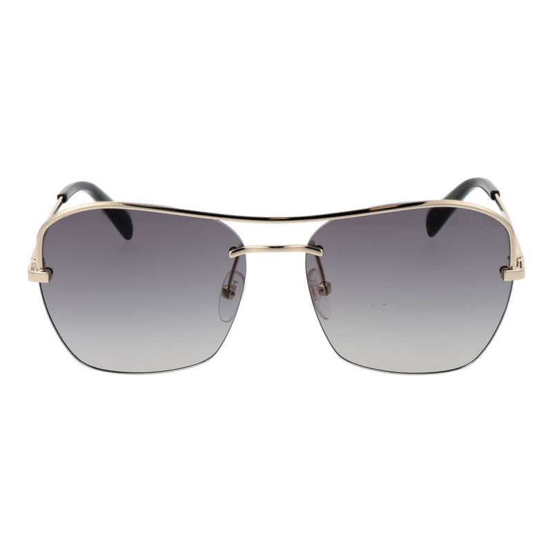 Lunettes de soleil en métal doré Emilio Pucci pour femmes