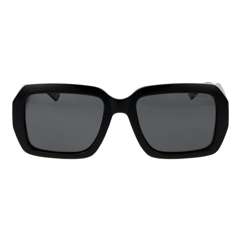 Polaroid Black Plastic Sunglasses - Unisex Rectangle Polarized