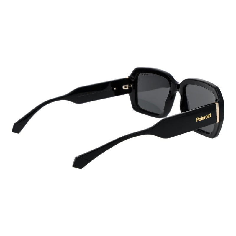 Polaroid Black Plastic Sunglasses - Unisex Rectangle Polarized