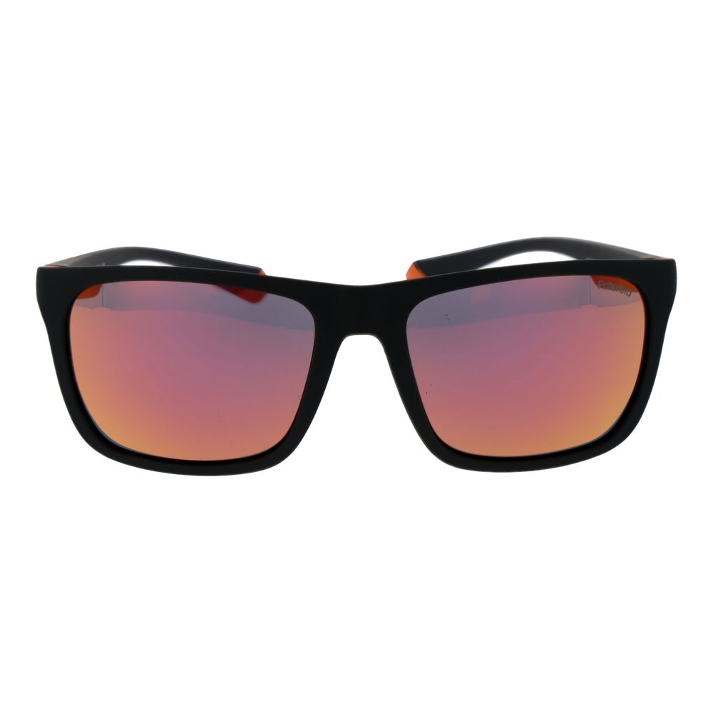 Polaroid Black Plastic Sunglasses - Unisex Rectangle Style