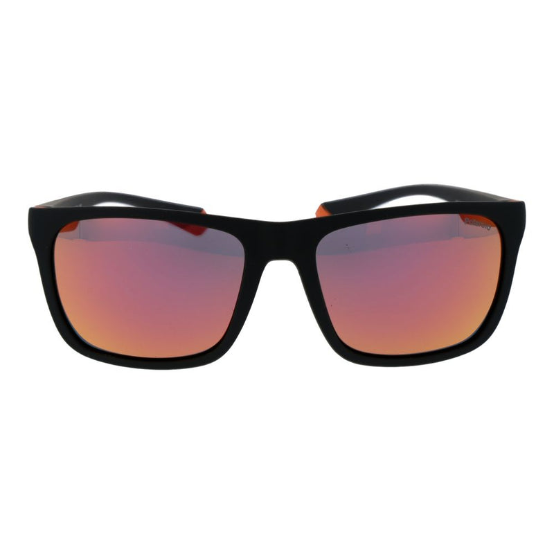 Polaroid Black Plastic Sunglasses - Unisex Rectangle Style