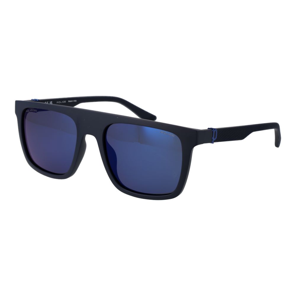 Lunettes de soleil en plastique bleu police