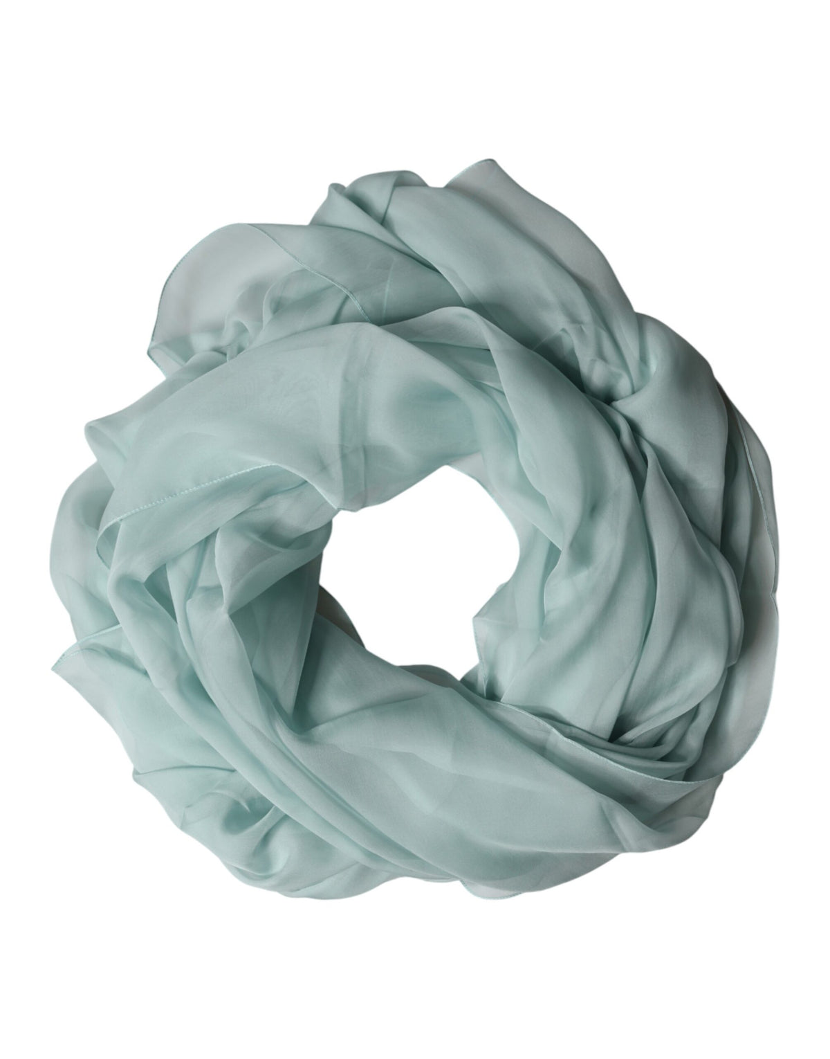 Étole châle en soie bleu sarcelle clair Dolce &amp; Gabbana