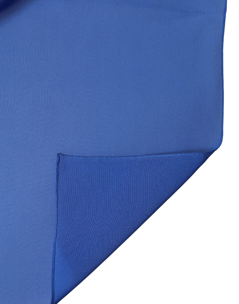 Dolce &amp; Gabbana Étole en soie bleue, châle, écharpe pour homme