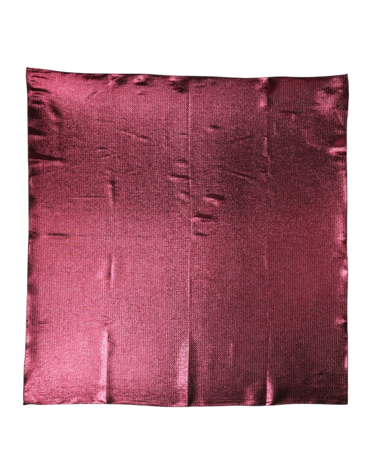 Foulard carré en soie rose métallisée Dolce &amp; Gabbana