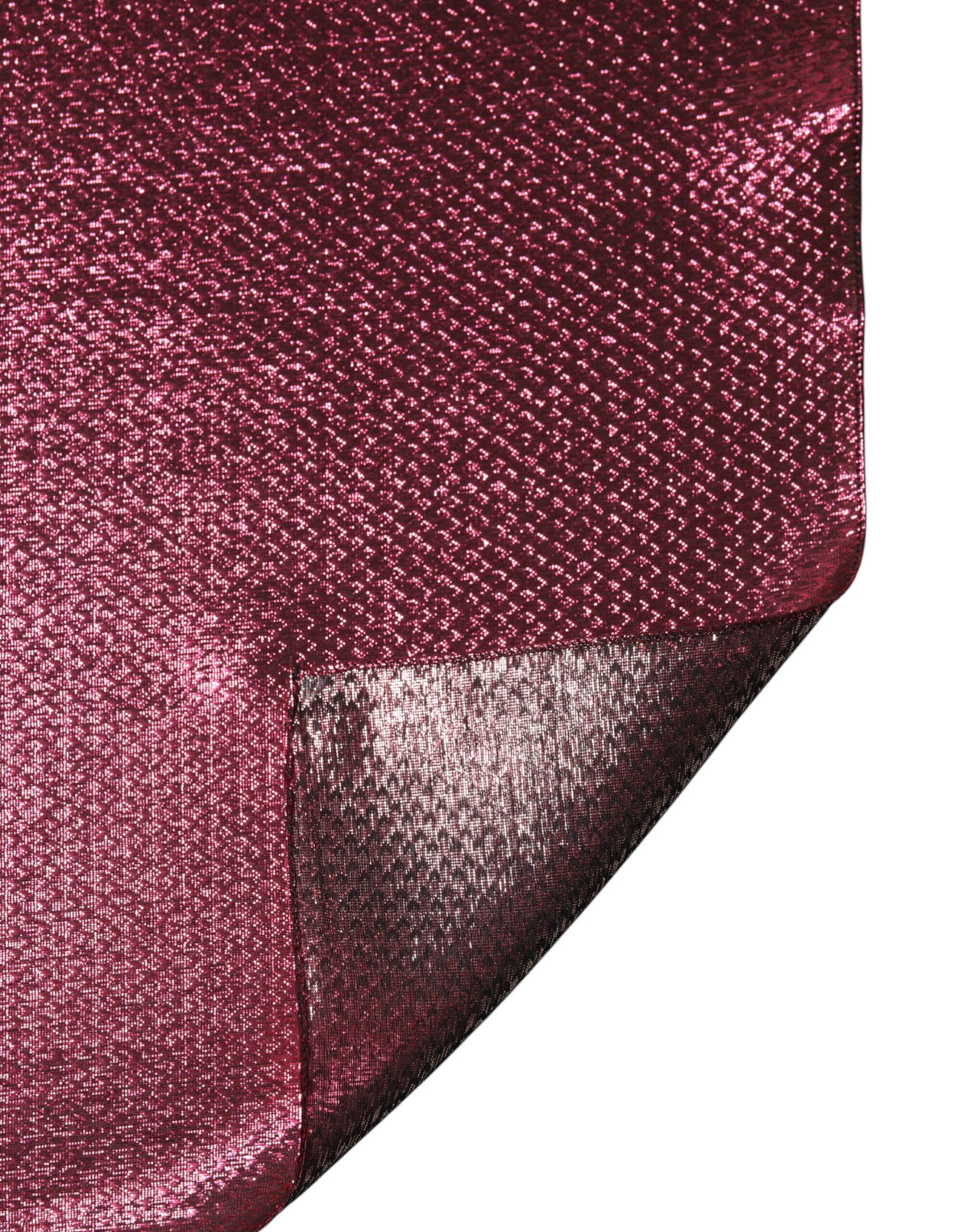 Foulard carré en soie rose métallisée Dolce &amp; Gabbana