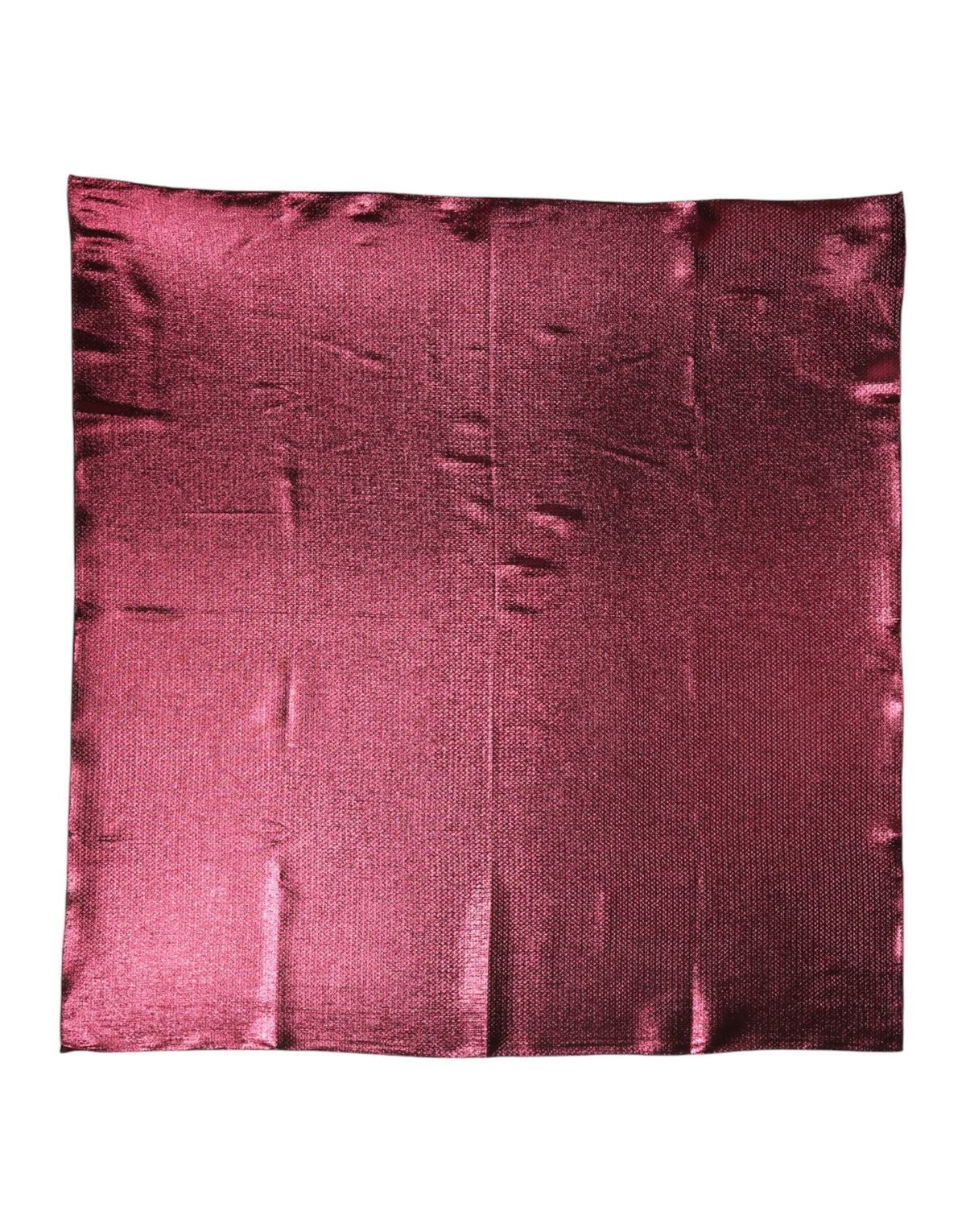 Foulard carré en soie rose métallisée Dolce &amp; Gabbana