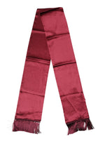 Foulard Dolce &amp; Gabbana rouge en satin de soie à franges
