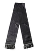 Foulard Dolce &amp; Gabbana en satin de soie noir à franges