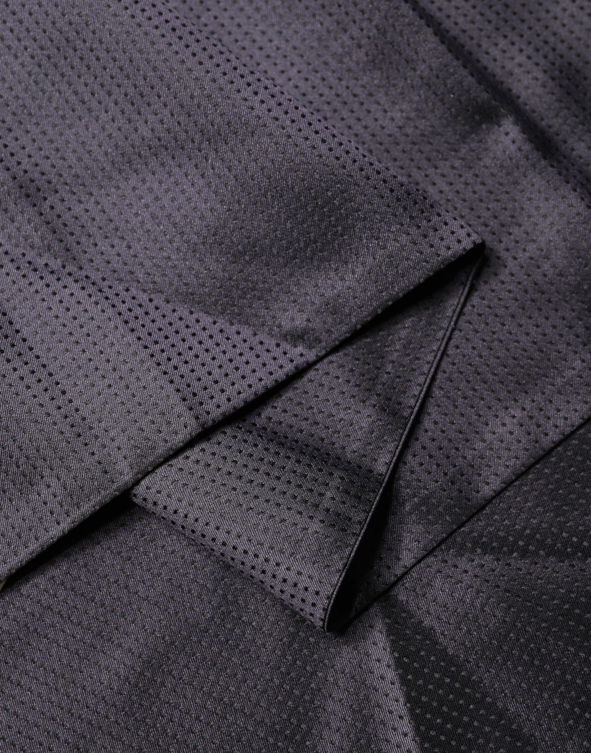 Foulard Dolce &amp; Gabbana en satin de soie noir à franges