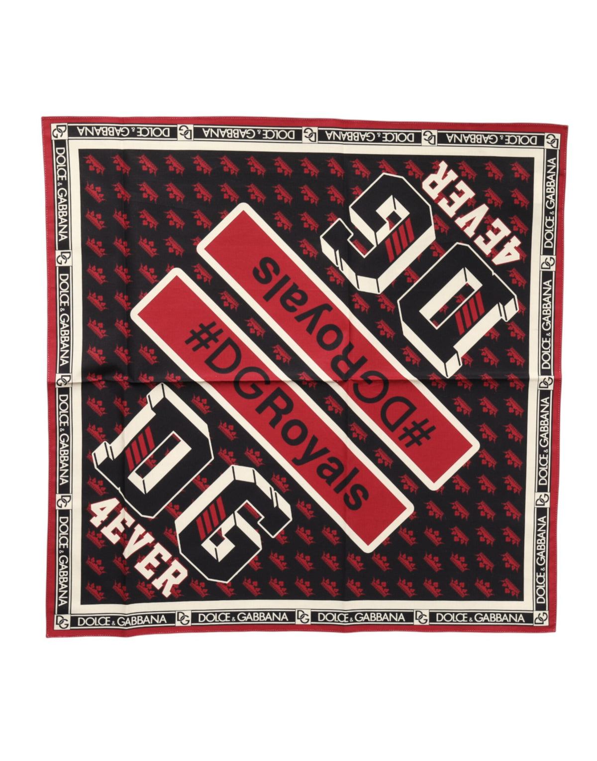Foulard carré multicolore Dolce &amp; Gabbana #DGRoyals 50 cm x 49,5 cm